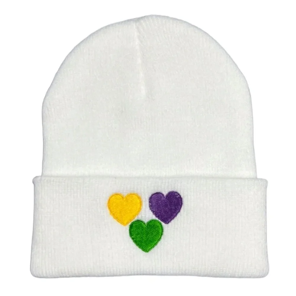 Heart Embroidered Beanie